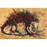 JOHN ALEXANDER (American, born 1945) The Red Lizard (framed 51.8 x 68.3 x 4.8 cm (20 3/8 x 26 7/...