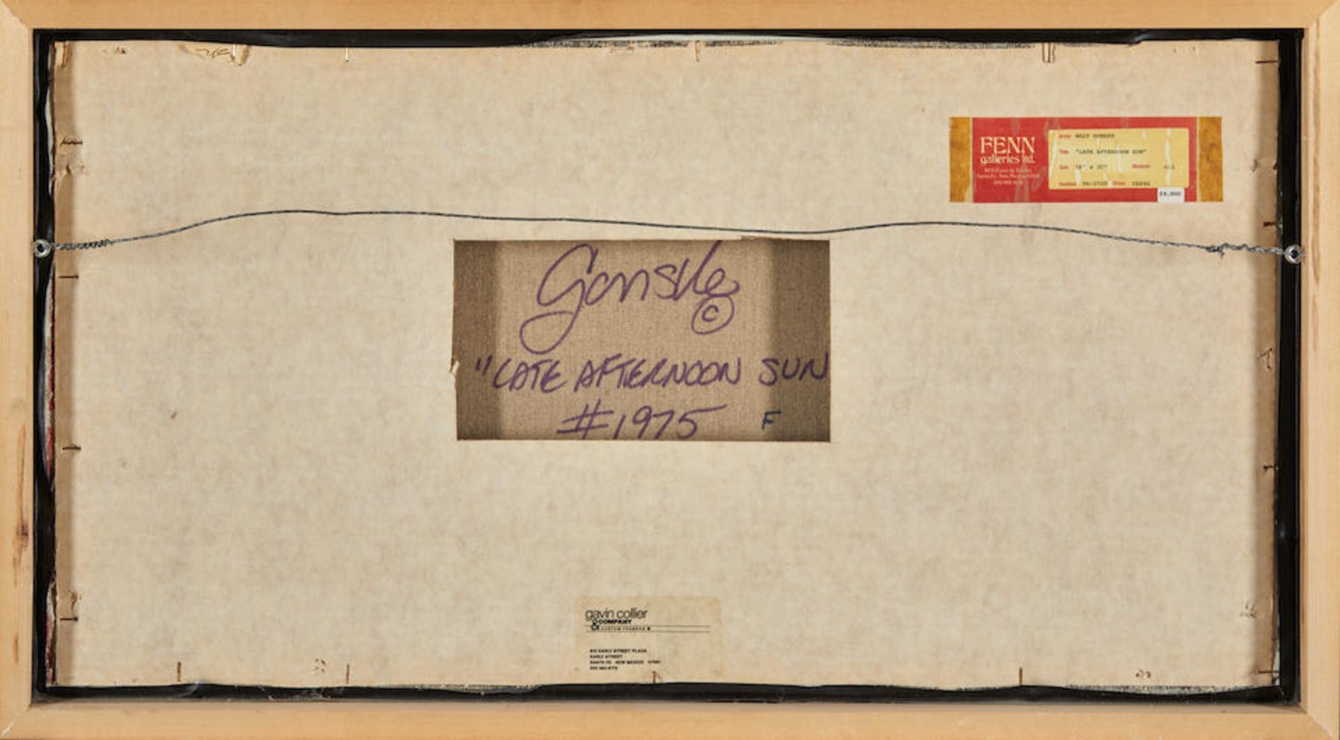 WALTER GONSKE (American, born 1942) Late Afternoon Sun (framed 45.0 x 80.5 x 5.0 cm (17 3/4 x 31... - Bild 4 aus 4