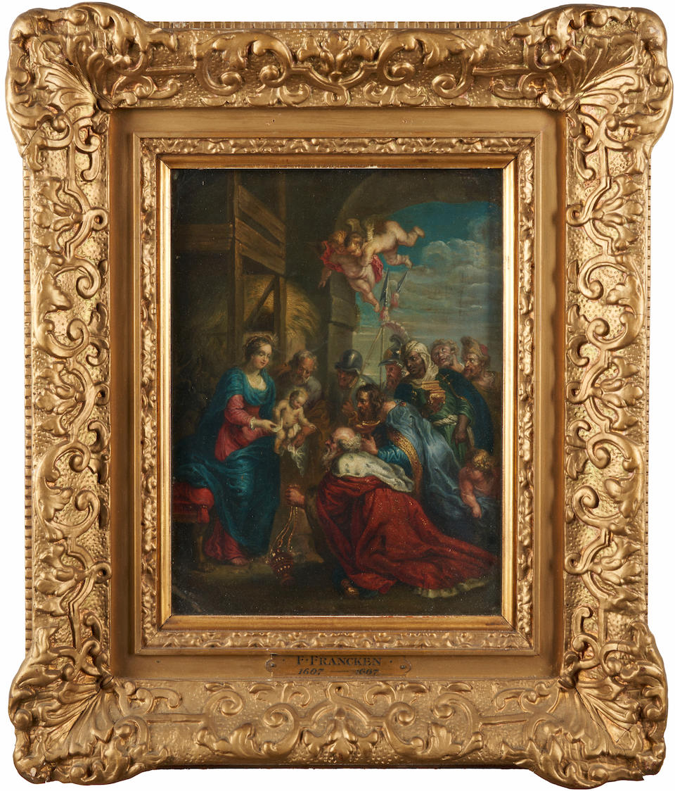 After Jan (Hans) Witdoeck, Flemish School (17th/18th Century) The Adoration of the Kings (framed... - Image 2 of 3