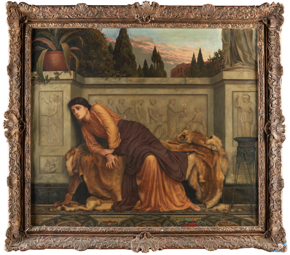 ALICE EMILY DONKIN (British, 1849-1940) Reverie (framed 101.0 x 113.5 x 7.0 cm (39 13/16 x 44 11... - Image 4 of 4