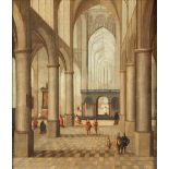 Follower of Pieter Neefs II (Flemish, 1620-after 1675), Flemish (17th/18th century) Cathedral In...