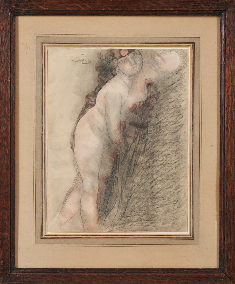 AUGUSTE RODIN (French, 1840-1917), 1900 Femme nue debout vers la droite (framed 50.3 x 42.0 x 1.... - Bild 4 aus 7
