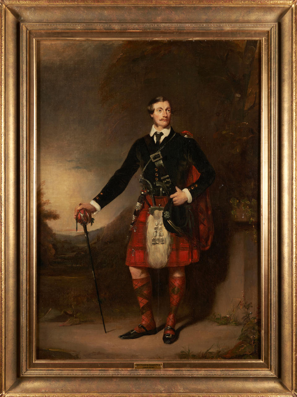 SIR FRANCIS GRANT (British, 1803-1878) The Honorable Lewis Alexander Grant (framed 103.0 x 78.0 ... - Image 2 of 3