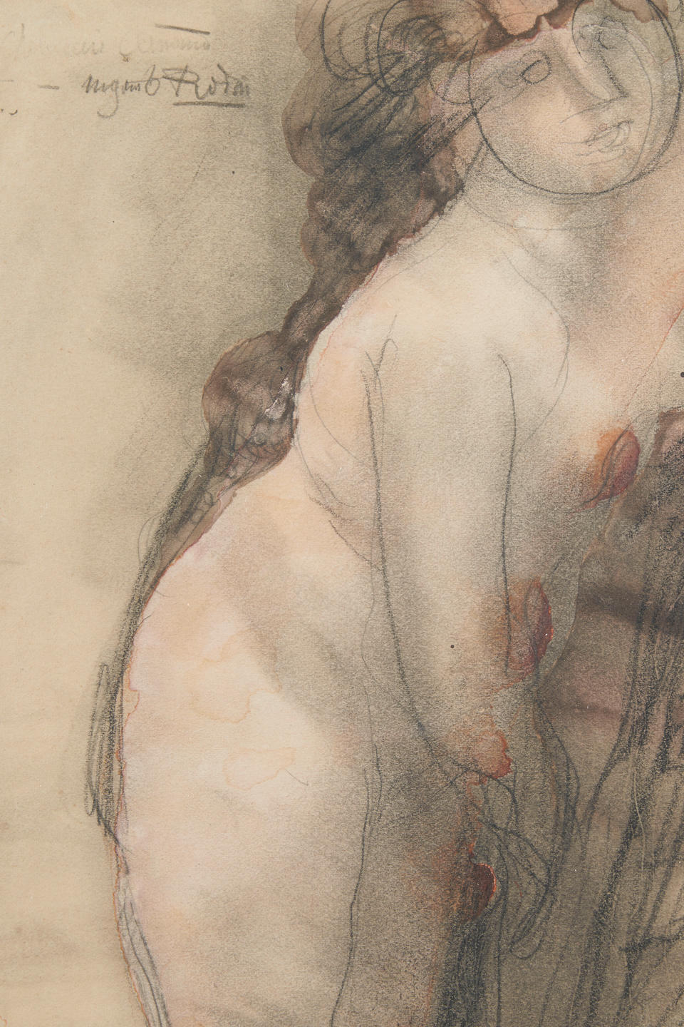 AUGUSTE RODIN (French, 1840-1917), 1900 Femme nue debout vers la droite (framed 50.3 x 42.0 x 1.... - Bild 6 aus 7