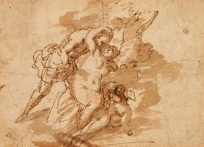 Paolo Caliari, called Paolo Veronese (Italian, 1528-1588) Study of Venus, Adonis, and Cupid (fra...