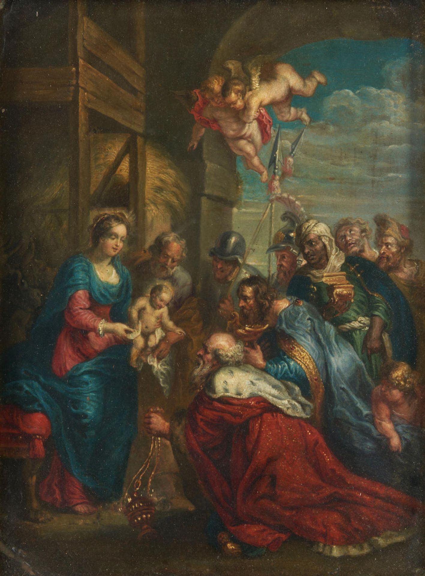 After Jan (Hans) Witdoeck, Flemish School (17th/18th Century) The Adoration of the Kings (framed...