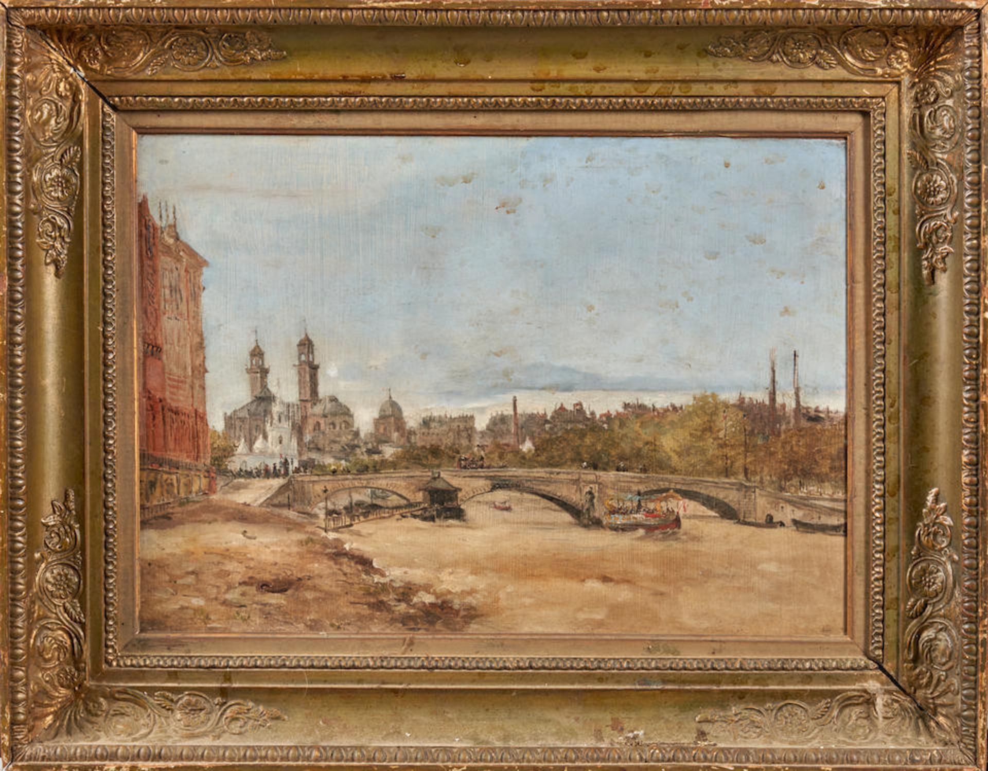 French School (19th Century) Pont de l'Alma, Paris (framed 47.0 x 60.0 x 6.5 cm (18 1/2 x 23 5/... - Bild 2 aus 3
