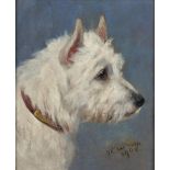 FRANCES C. FAIRMAN (British, 1836-1923) West Highland Terrier (framed 41.0 x 36.0 x 4.0 cm (16 1...