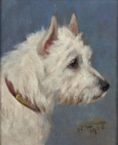 FRANCES C. FAIRMAN (British, 1836-1923) West Highland Terrier (framed 41.0 x 36.0 x 4.0 cm (16 1...