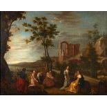 CORNELIS WILLAERTS (Dutch, 1600-1666) The Finding of Moses (framed 71.0 x 85.5 x 9.0 cm (28 x 33...