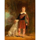 W.H. TOWNSEND (British, 19th Century) A Boy in a Kilt with His Dog (framed 52.0 x 43.5 x 4.0 cm ...