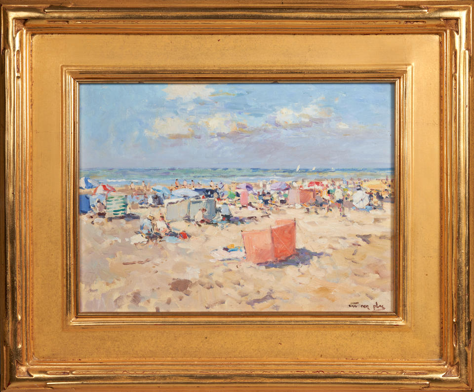 NIEK VAN DER PLAS (Dutch, born 1954) A Sunny Day at the Beach (framed 48.0 x 58.0 x 6.0 cm (18 7... - Bild 2 aus 4