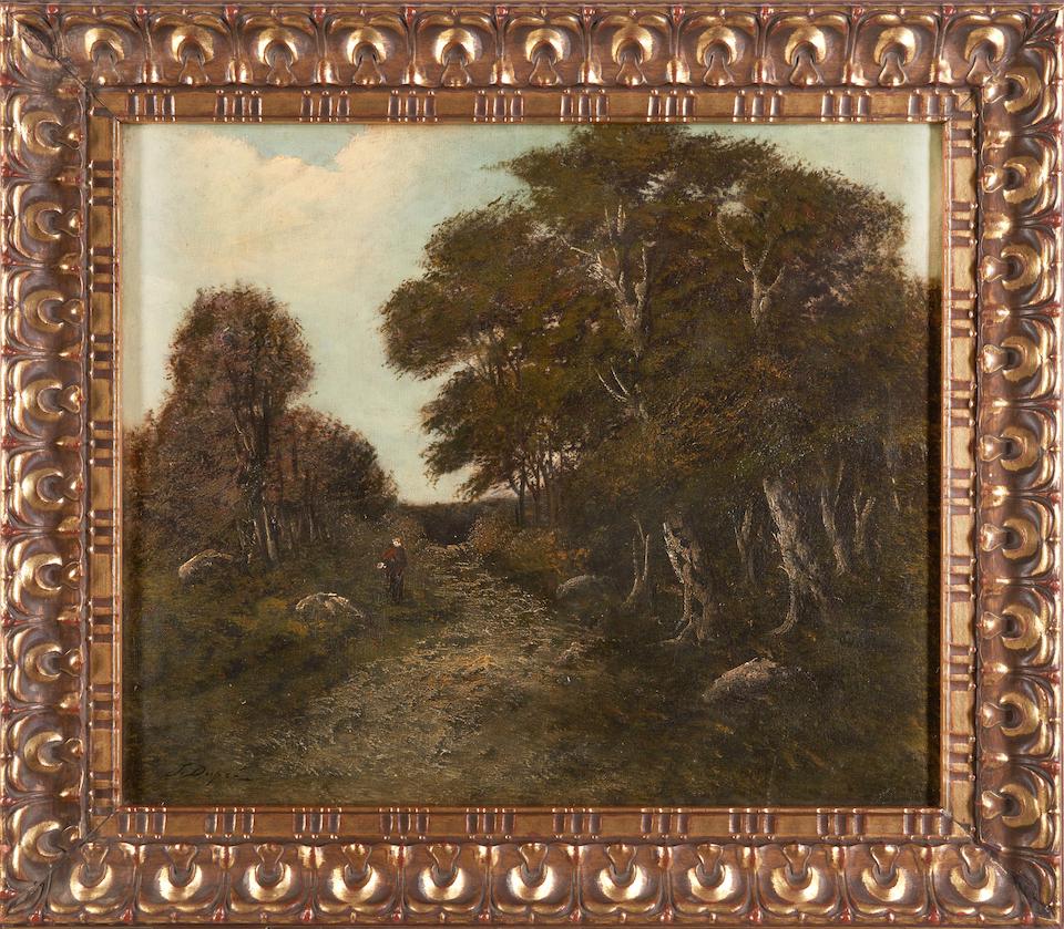 JULES DUPRÉ (French, 1811-1889) Le chemin forestier animé (framed 51.5 x 70.7 x 5.0 cm... - Image 2 of 4