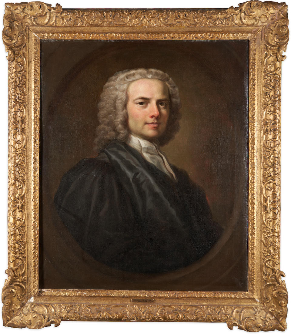 GEORGE KNAPTON (British, 1698-1778) Portrait of the Reverend John Upton of Taunton in Academic R... - Image 2 of 4