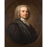 GEORGE KNAPTON (British, 1698-1778) Portrait of the Reverend John Upton of Taunton in Academic R...