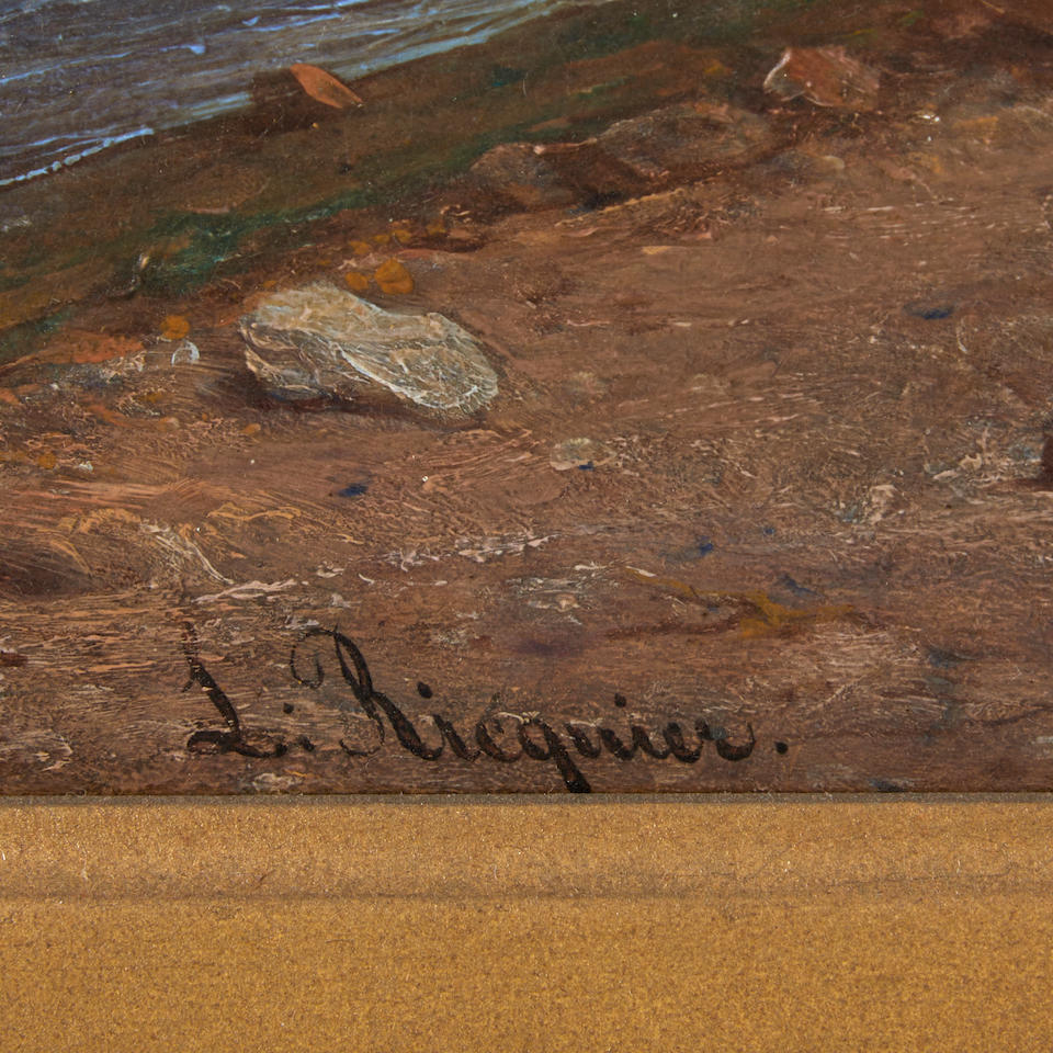 LOUIS RICQUIER (Belgian, 1792-1884) Lazzerone, Naples (framed 101.0 x 127.0 x 12.0 cm (39 13/16 ... - Image 3 of 4