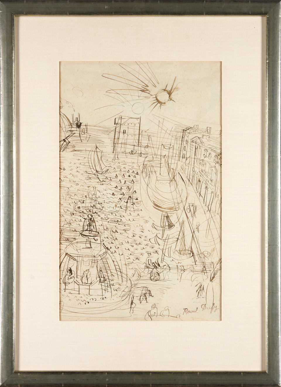 RAOUL DUFY (1877-1953) Hommage à Claude Lorrain (framed 67.0 x 49.0 x 3.0 cm (26 3/8 x 19 5... - Image 2 of 5