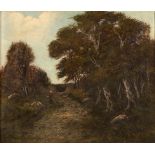 JULES DUPRÉ (French, 1811-1889) Le chemin forestier animé (framed 51.5 x 70.7 x 5.0 cm...