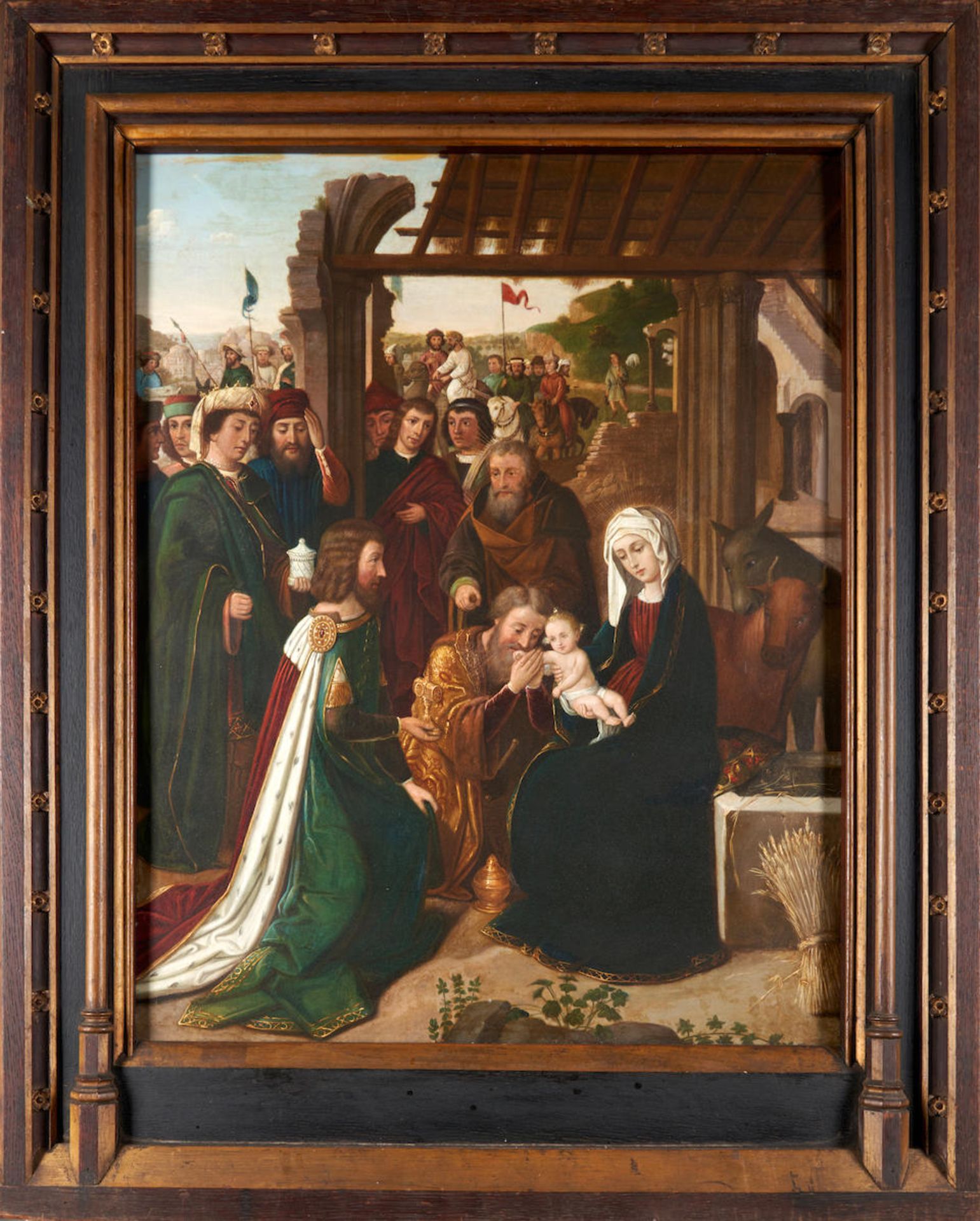 After Gerard David, Dutch (18th/19th Century) The Adoration of the Magi (framed 82.5 x 67.0 x 3.... - Bild 2 aus 3