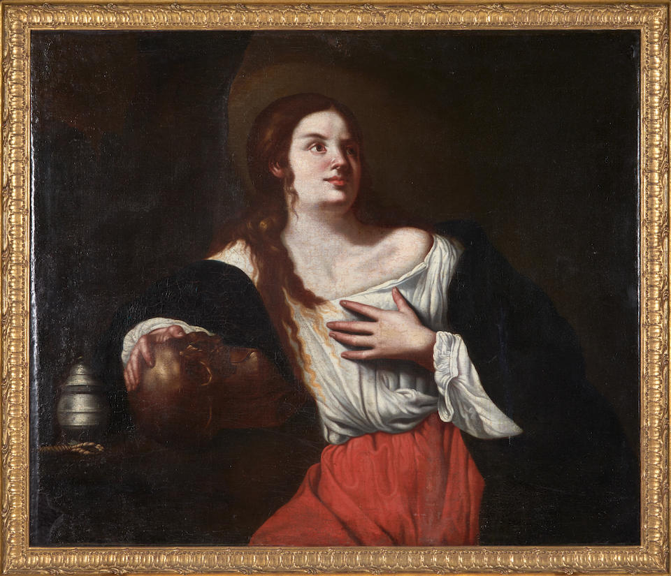 Italian School (17th century) Penitent Magdalene (framed 98.4 x 114.3 x 3.2 cm (38 3/4 x 45 x 1 ... - Bild 2 aus 3