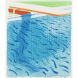 David Hockney R.A. (British, born 1937) Pool Made with Paper and Blue Ink for Book Lithograph in...