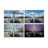 JR (French, born 1983) Les Falaises du Trocad&#233;ro JR1-(1-4) The complete set of four laminat...