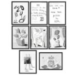 David Hockney R.A. (British, born 1937) A Collection of Some New Fax Prints Eight fax prints pri...