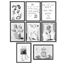 David Hockney R.A. (British, born 1937) A Collection of Some New Fax Prints Eight fax prints pri...