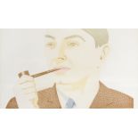 Alex Katz (American, born 1927) Man with Pipe Aquatint in colours, 1984, on Rives BFK wove paper...