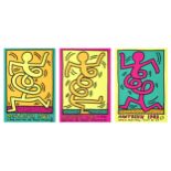Keith Haring (American, 1958-1990) Montreux Jazz Festival (Three Works) Three screenprints in co...