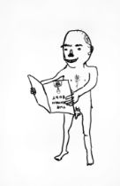 David Shrigley (British, born 1968) The Human Body Screenprint, 1999, on white mould-made paper,...