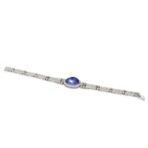 STAR SAPPHIRE AND DIAMOND BRACELET,