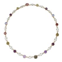 GEM-SET AND ENAMEL NECKLACE,