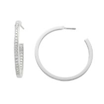 CARTIER: DIAMOND HOOP EARRINGS