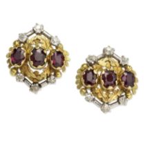 RUBY AND DIAMOND EARRINGS