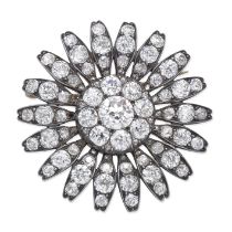 DIAMOND FLOWER BROOCH,