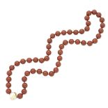 PALOMA PICASSO FOR TIFFANY: JASPER AND CULTURED PEARL BEAD NECKLACE