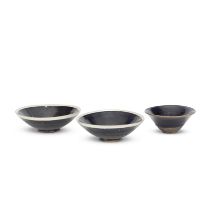 THREE BLACK-GLAZED BOWLS Song Dynasty (3)