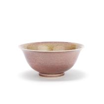 A PEACHBLOOM-GLAZED BOWL Kangxi six-character mark, 19th century (2)