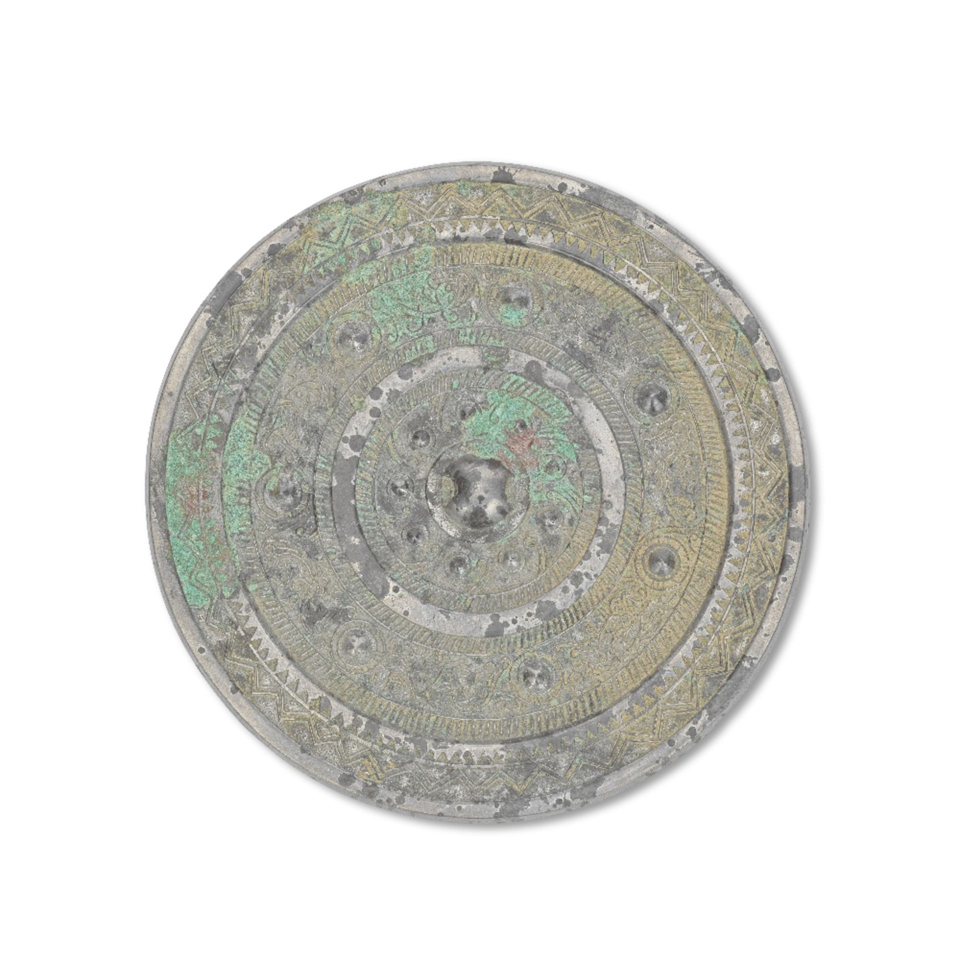 A SILVERED BRONZE MIRROR Han Dynasty