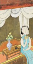 HU YONGKAI (1945-) Lady in Turquoise