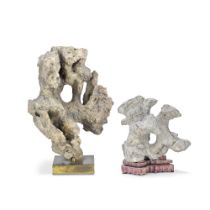 TWO LARGE SCHOLAR'S ROCKS Qing Dynasty (4)