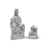 A BLANC-DE-CHINE 'WEIQI PLAYERS' GROUP; AND A BLANC-DE-CHINE 'GUANYIN AND ACOLYTES' GROUP 17th/1...