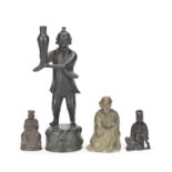 FOUR BRONZE FIGURES 17th to 19th century (4)