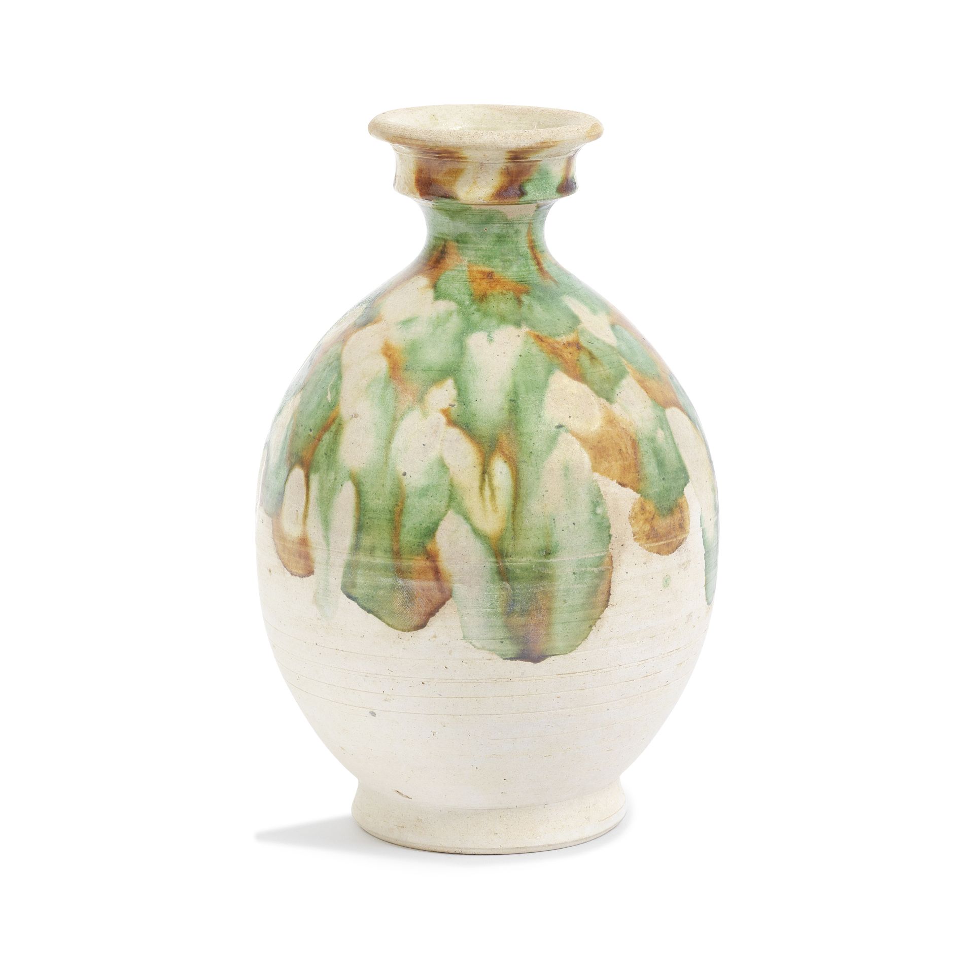 A SANCAI-GLAZED POTTERY VASE Tang Dynasty