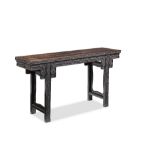 A CARVED HONGMU ALTAR TABLE, TIAO'AN Late Qing Dynasty
