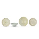 FOUR VARIOUS WHITE AND CELADON-GLAZED BOWLS Song to Yuan Dynasty (7)