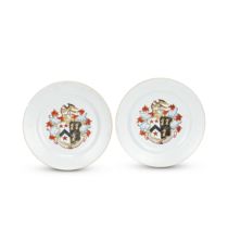 A LARGE PAIR OF ARMORIAL DISHES Yongzheng, circa 1735 (2)