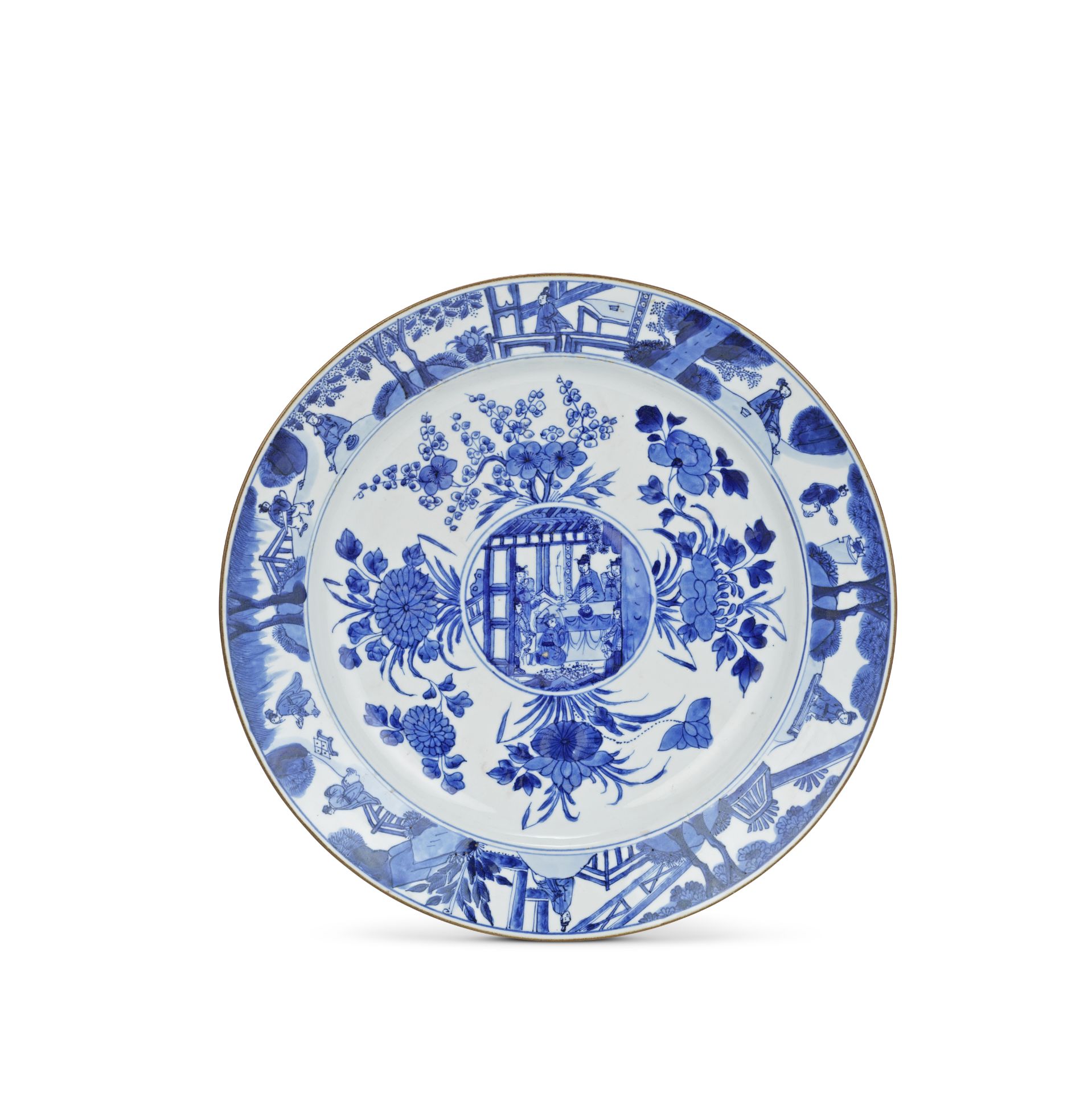 A BLUE AND WHITE DISH Kangxi