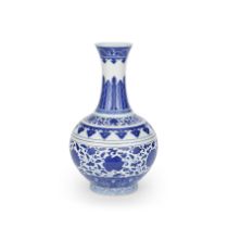 A MING-STYLE BLUE AND WHITE 'LOTUS SCROLL' VASE Guangxu six-character mark and of the period